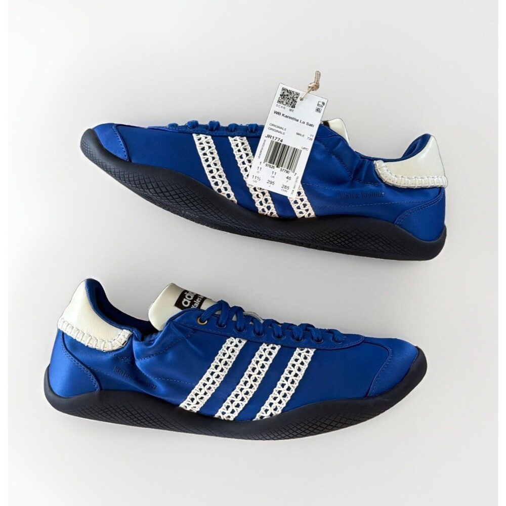 Adidas x Wales Bonner Karintha Satin Shoes Sneakers Royal Blue Men's 11.5 JR1774